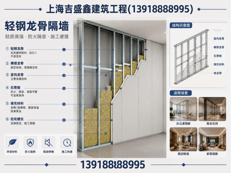 普陀区轻钢龙骨隔墙展示图